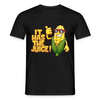 Mais es hat den Saft - Männer T-Shirt - Schwarz - Vorne - AI Model Male 178 light (178cm)