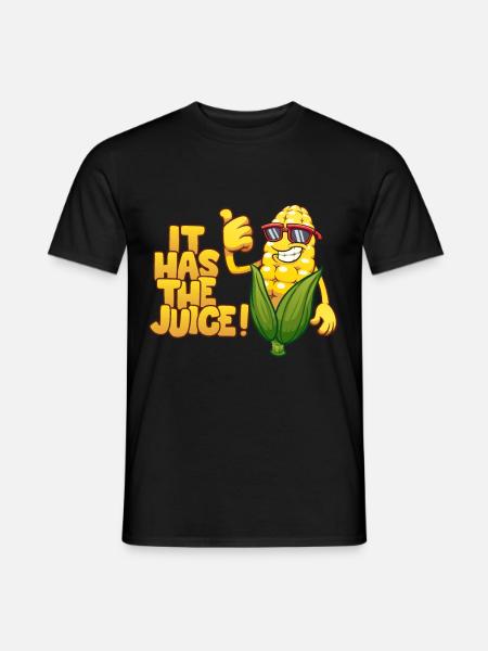 Mais es hat den Saft - Männer T-Shirt - Schwarz