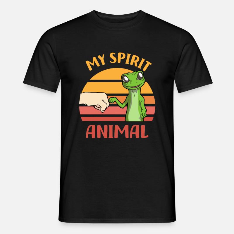 Gecko - Männer T-Shirt - Schwarz