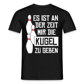 Kegeln Kugel Kegelbahn Kegelverein - Männer T-Shirt - Schwarz - Vorne - AI Model Male 178 light (178cm)