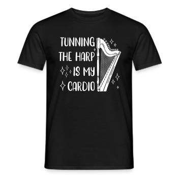 Harfenist Harfenistin Harfenspielerin Harfe - Männer T-Shirt - Schwarz - Vorne - AI Model Male 178 light (178cm)
