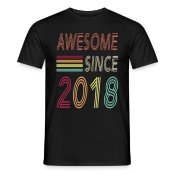 Awesome since 2018 - Männer T-Shirt - Schwarz - Vorne - AI Model Male 178 light (178cm)