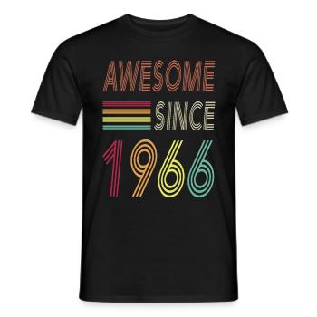 Awesome since 1966 - Männer T-Shirt - Schwarz - Vorne - AI Model Male 178 light (178cm)