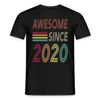 Awesome since 2020 - Männer T-Shirt - Schwarz - Vorne - AI Model Male 178 light (178cm)