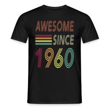 Génial depuis 1960 - T-shirt homme - noir - Devant - AI Model Male 178 light (178cm)