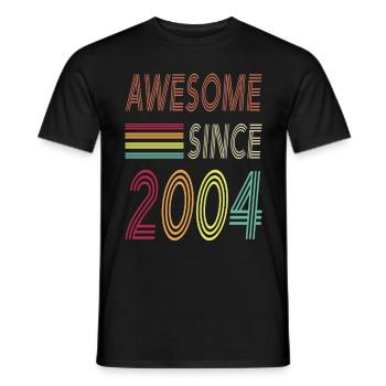 Awesome since 2004 - Männer T-Shirt - Schwarz - Vorne - AI Model Male 178 light (178cm)