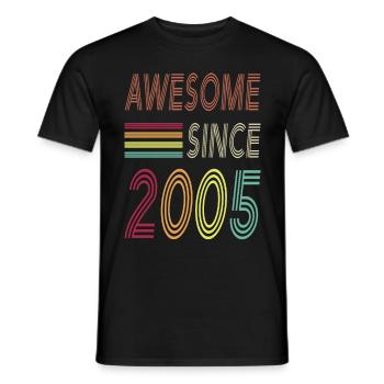 Génial depuis 2005 - T-shirt homme - noir - Devant - AI Model Male 178 light (178cm)
