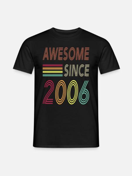 Awesome since 2006 - Männer T-Shirt - Schwarz