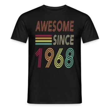 Awesome since 1968 - Männer T-Shirt - Schwarz - Vorne - AI Model Male 178 light (178cm)