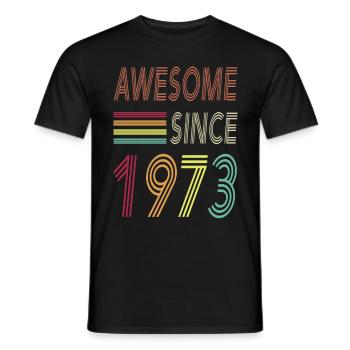 Awesome since 1973 - Männer T-Shirt - Schwarz - Vorne - AI Model Male 178 light (178cm)