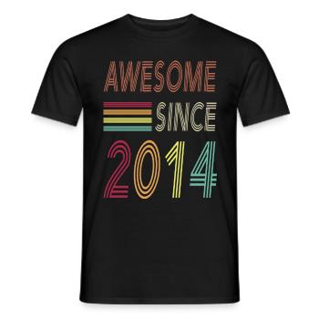 Génial depuis 2014 - T-shirt homme - noir - Devant - AI Model Male 178 light (178cm)