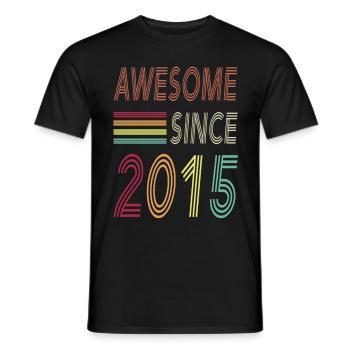 Awesome since 2015 - Männer T-Shirt - Schwarz - Vorne - AI Model Male 178 light (178cm)