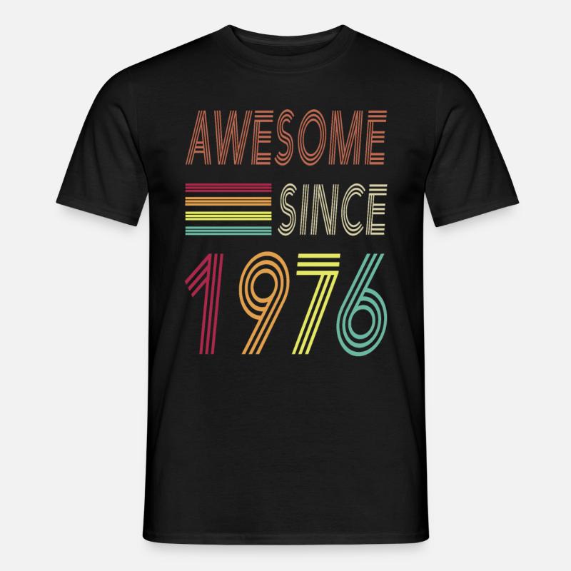 Awesome since 1976 - Männer T-Shirt - Schwarz