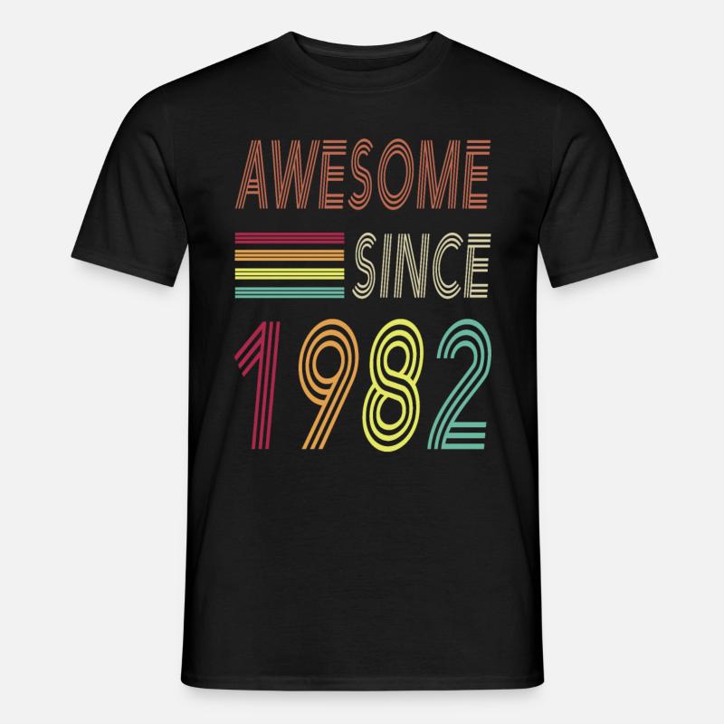 Awesome since 1982 - Männer T-Shirt - Schwarz