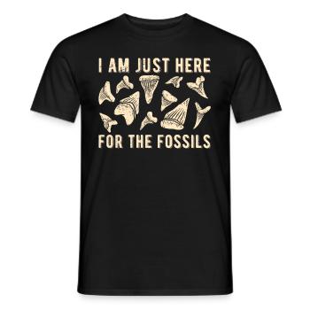 Paléontologie Paléontologue ici pour les fossiles - T-shirt homme - noir - Devant - AI Model Male 178 light (178cm)