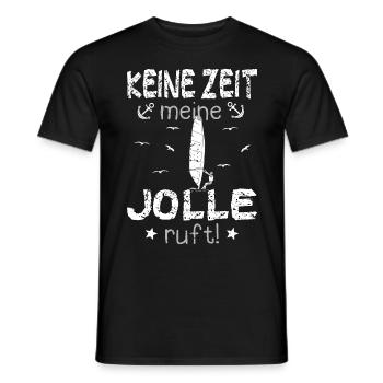 Frau Dame Jolle Jollen Jollensegeln Segler Segeln - Männer T-Shirt - Schwarz - Vorne - AI Model Male 178 light (178cm)