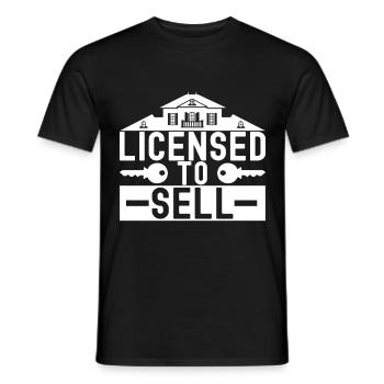 Marqueur immobilier Markler Immobilien - T-shirt homme - noir - Devant - AI Model Male 178 light (178cm)
