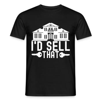 Marqueur immobilier Markler Immobilien - T-shirt homme - noir - Devant - AI Model Male 178 light (178cm)