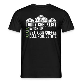 Real estate broker Markler Real Estate - Men's T-Shirt - black - Front - AI Model Male 178 light (178cm)