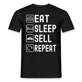 Marqueur immobilier Markler Immobilien - T-shirt homme - noir - Devant - AI Model Male 178 light (178cm)