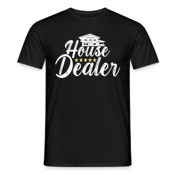 Marqueur immobilier Markler Immobilien - T-shirt homme - noir - Devant - AI Model Male 178 light (178cm)