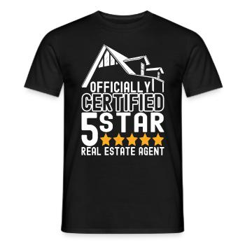 Real estate marker Markler Immobilien - Men's T-Shirt - black - Front - AI Model Male 178 light (178cm)