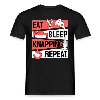 Mangez du sommeil Knapping Répéter les pointes de flèche - T-shirt homme - noir - Devant - AI Model Male 178 light (178cm)