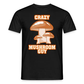 Pilzsammler Mushroom Guy Pilz Pilzsucher - Männer T-Shirt - Schwarz - Vorne - AI Model Male 178 light (178cm)