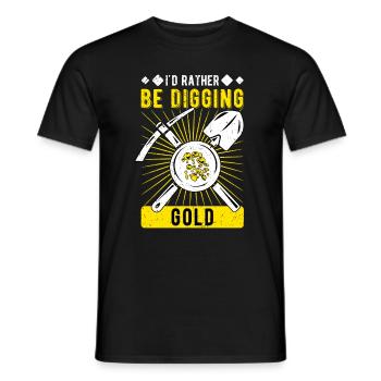 Goldgräber Goldsucher Goldschürfer Goldgraben - Männer T-Shirt - Schwarz - Vorne - AI Model Male 178 light (178cm)