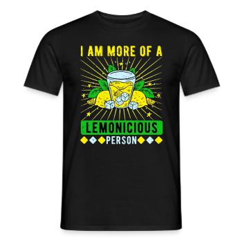 Lemonade seller Lemonicious Person - Men's T-Shirt - black - Front - AI Model Male 178 light (178cm)
