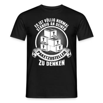 Paketzusteller Spruch Paketbote - Männer T-Shirt - Schwarz - Vorne - AI Model Male 178 light (178cm)