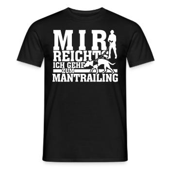 Mantrailing Suchhund Mantrailer - Männer T-Shirt - Schwarz - Vorne - AI Model Male 178 light (178cm)