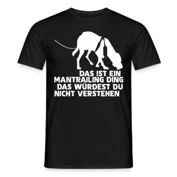 Mantrailing Suchhund Hund Mantrailer - Männer T-Shirt - Schwarz - Vorne - AI Model Male 178 light (178cm)