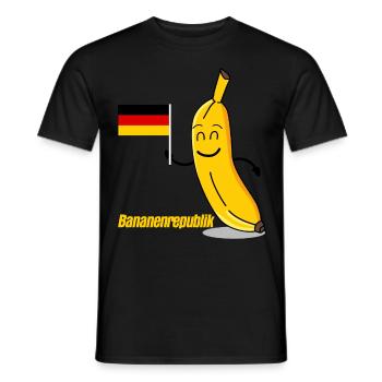 Deutschland Flagge Bananenrepublik - Männer T-Shirt - Schwarz - Vorne - AI Model Male 178 light (178cm)