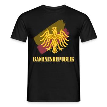 Deutschland Bananenrepublik - Männer T-Shirt - Schwarz - Vorne - AI Model Male 178 light (178cm)