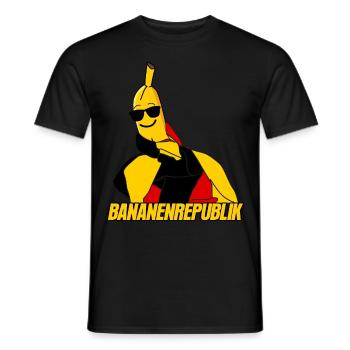 Deutschland Banane Bananenrepublik - Männer T-Shirt - Schwarz - Vorne - AI Model Male 178 light (178cm)