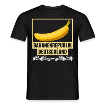 Bananenrepublik Banane Deutschland - Männer T-Shirt - Schwarz - Vorne - AI Model Male 178 light (178cm)