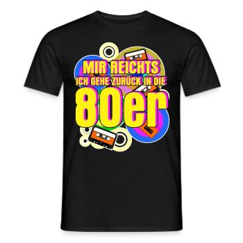 80er Jahre Retro 80s - Männer T-Shirt - Schwarz - Vorne - AI Model Male 178 light (178cm)