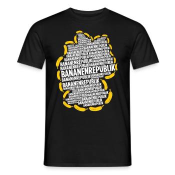Banane Deutschland Bananen - Männer T-Shirt - Schwarz - Vorne - AI Model Male 178 light (178cm)