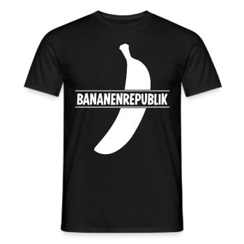 Bananen Bananenrepublik Banane - Männer T-Shirt - Schwarz - Vorne - AI Model Male 178 light (178cm)