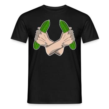 Gurke Gemüsegärtner Gurken - Männer T-Shirt - Schwarz - Vorne - AI Model Male 178 light (178cm)