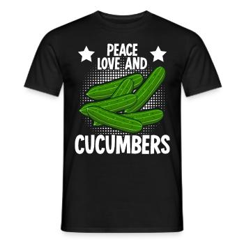 Gurken Cucumbers Gurke - Männer T-Shirt - Schwarz - Vorne - AI Model Male 178 light (178cm)