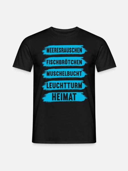 Ostsee Heimat Norddeutschland - Männer T-Shirt - Schwarz