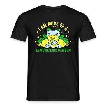 Lemonade seller Lemonicious Person - Men's T-Shirt - black - Front - AI Model Male 178 light (178cm)