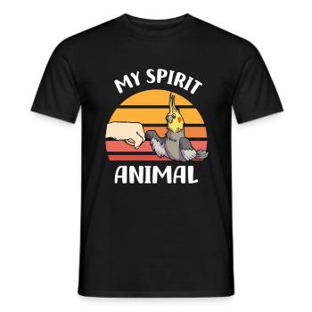 Cockatiel - Men's T-Shirt - black - Front - AI Model Male 178 light (178cm)