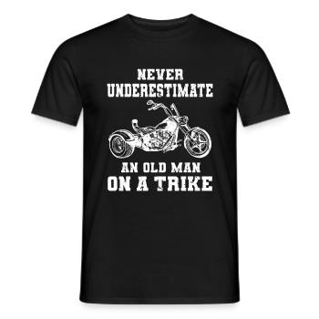 Trike Grand-père - T-shirt homme - noir - Devant - AI Model Male 178 light (178cm)