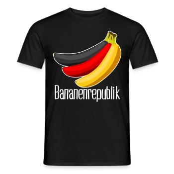 Bananenrepublik Deutschland Flagge - Männer T-Shirt - Schwarz - Vorne - AI Model Male 178 light (178cm)