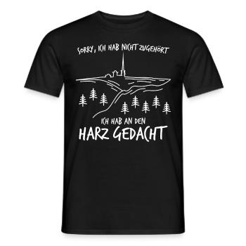 Harz Torfhaus Brocken Brockenbahn Harzer - Männer T-Shirt - Schwarz - Vorne - AI Model Male 178 light (178cm)