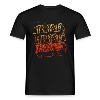 Herne Germany City Skyline Home Font - Men's T-Shirt - black - Front - AI Model Male 178 light (178cm)