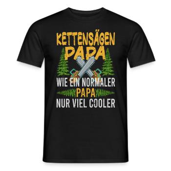 Tronçonneuse Père Tronçonneuses Papa Arbres Forestier - T-shirt homme - noir - Devant - AI Model Male 178 light (178cm)